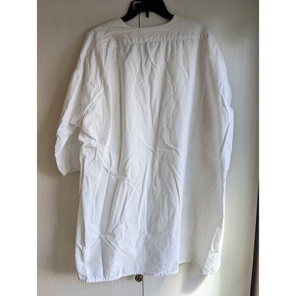 Towncraft by Penny Women White Cotton 3/4 Sleeve 1/2 Button Front Tunic Size L - Picture 2 of 4